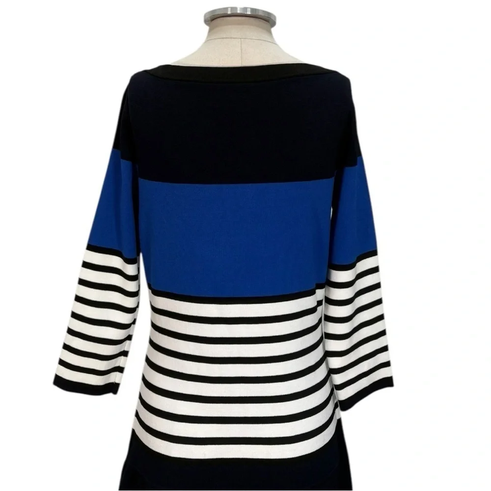 Kate Spade Sleeve Striped Scuba Dress Size Large